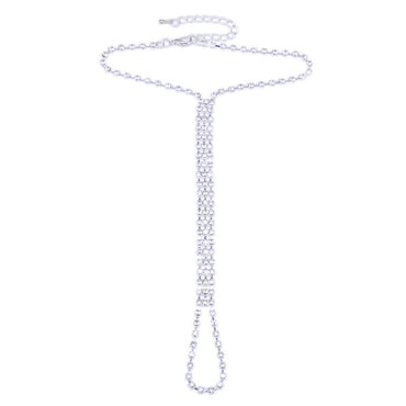 Dam Sommar Fotlänkar Armband Strass Strand Sandal Benkedja Boho Kristall Fotlänk Fotkedja