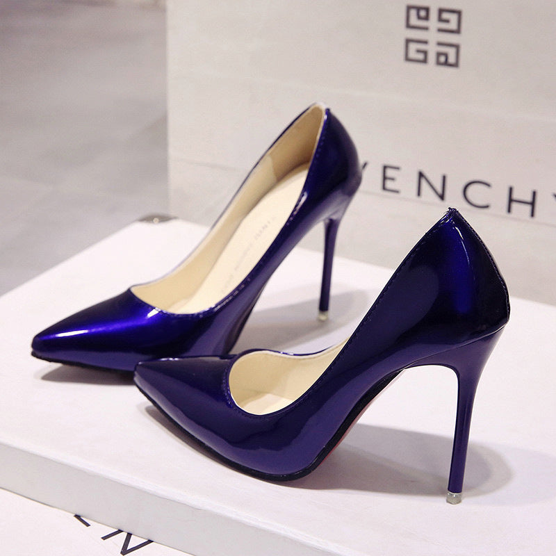 Women's Pointed Toe Ultra High Heel Nude Shoes