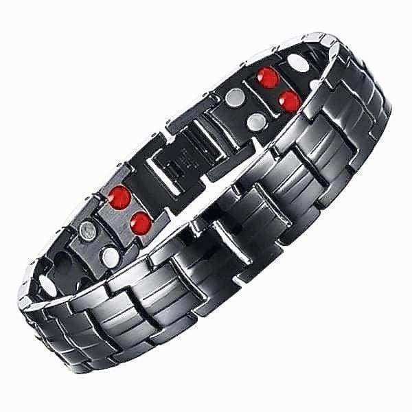 Svart armband herr handkedja energi hälsa germanium magnetiskt armband herr rostfritt stål armband för kvinnor män