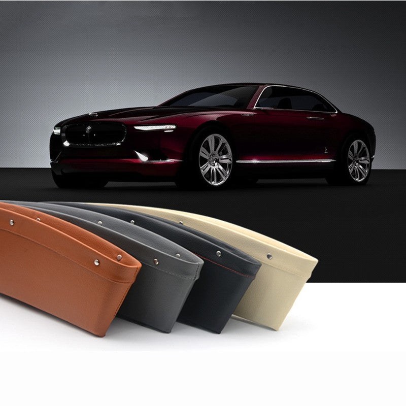Car Organizer Box Caddy Catcher PU Läder Seat Gap Storage Bag