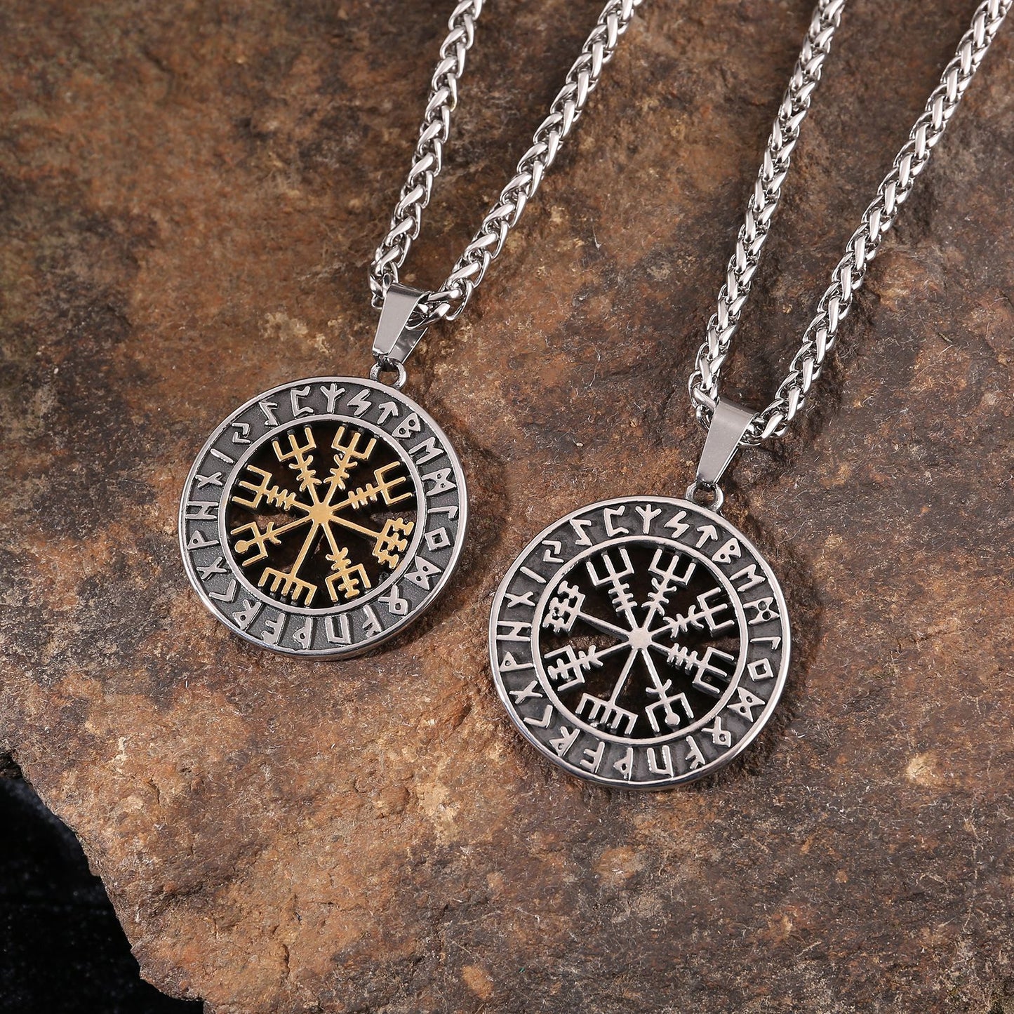 Lun Rune hänge halsband män