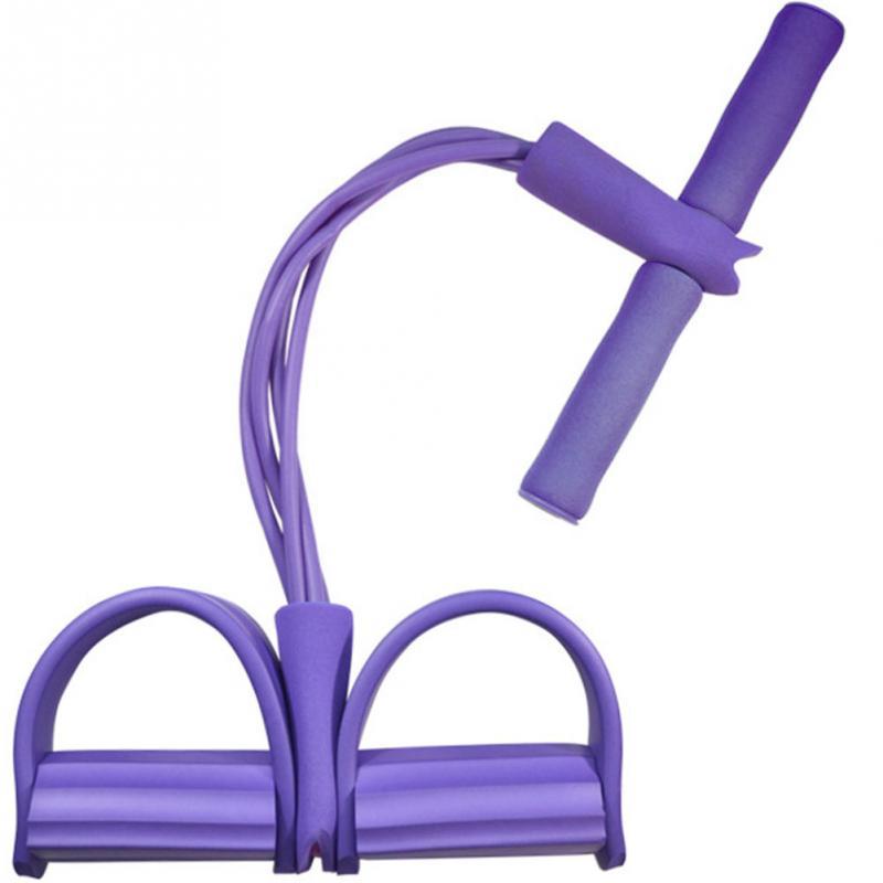 Natural Latex Foot Pedal Elastic Pull Rope with Handle - Professional Fitness Equipment & Bodybuilding Expander