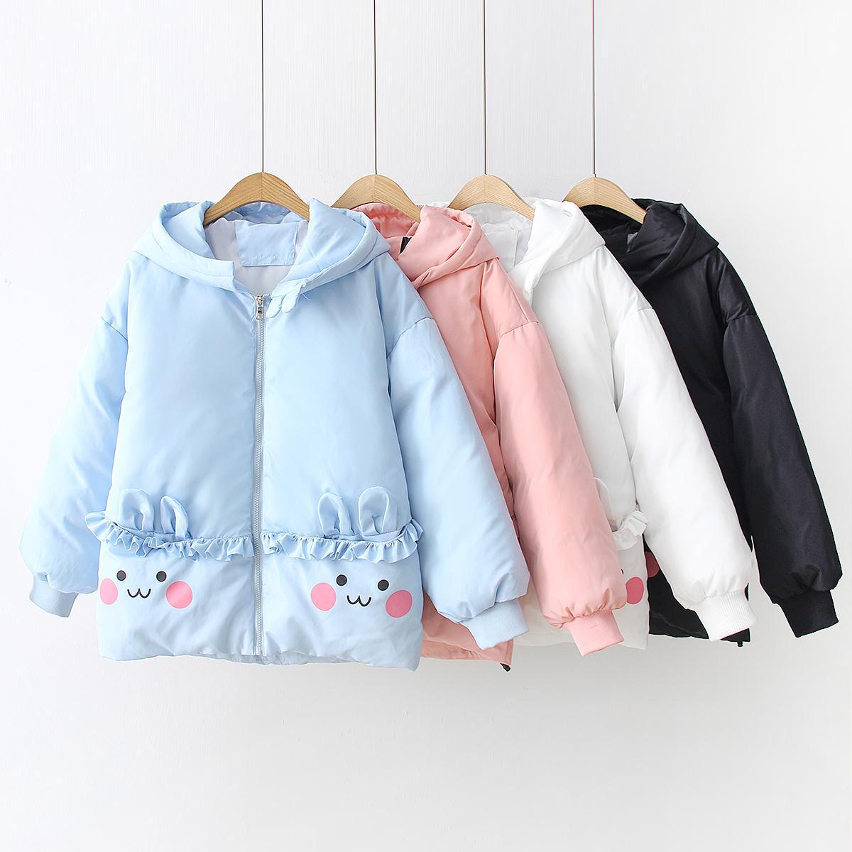 Doudoune à capuche en coton épais et chaud