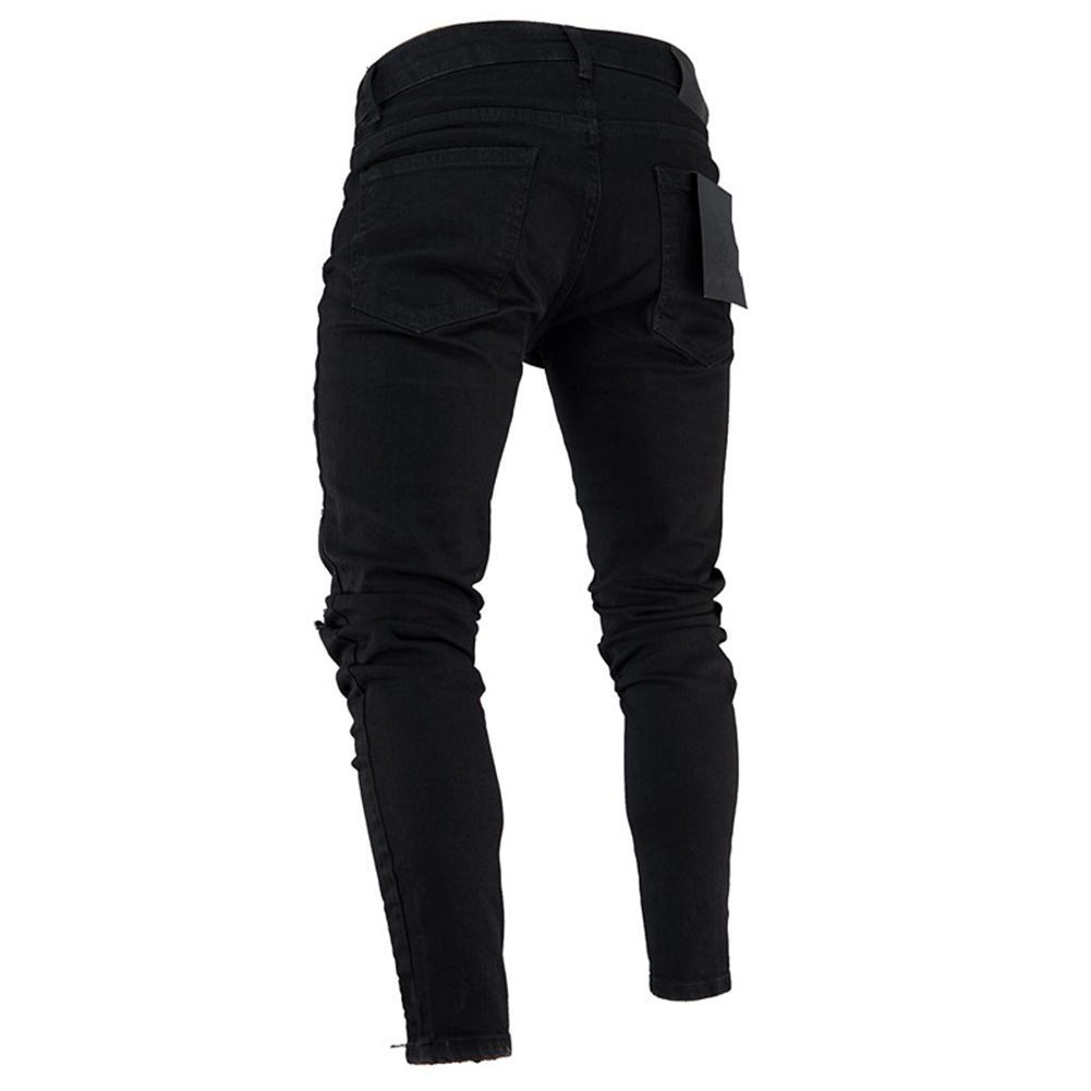 Byxor Jeans För Herr Byxor Lång Basic Trasiga Kläder