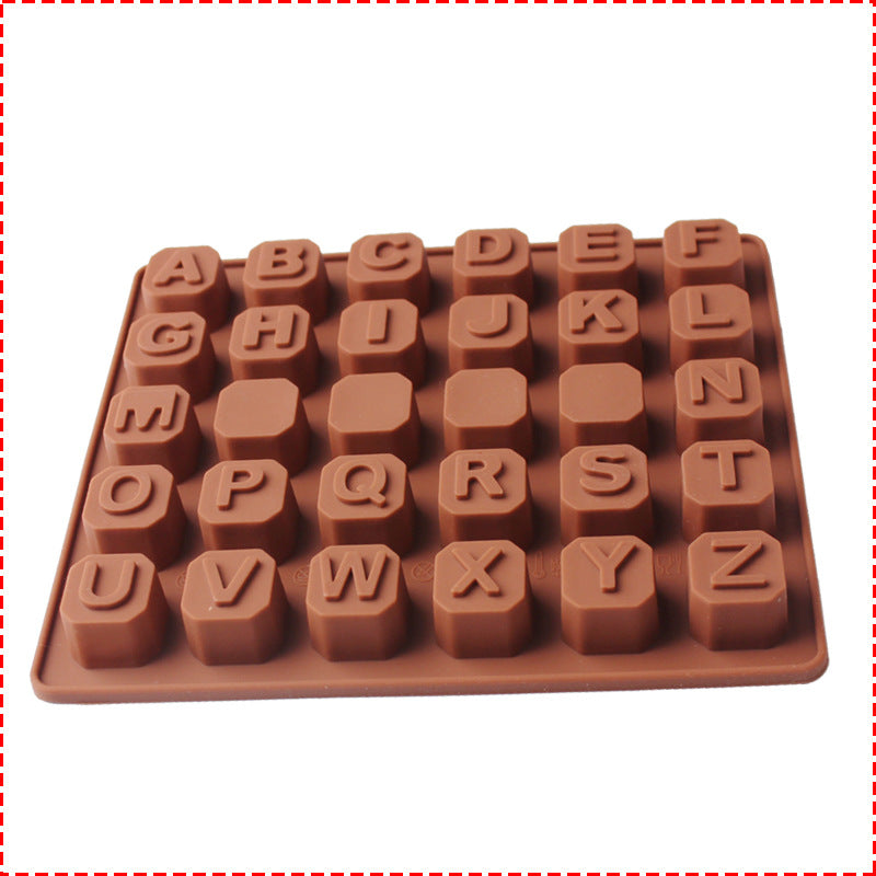 Moule en silicone en forme de 26 lettres majuscules