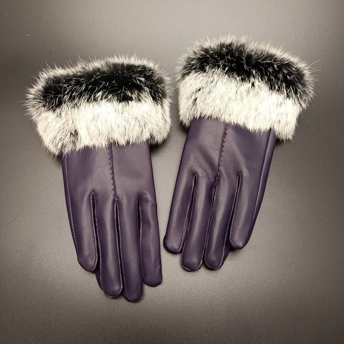 Modehandskar för kaninhår