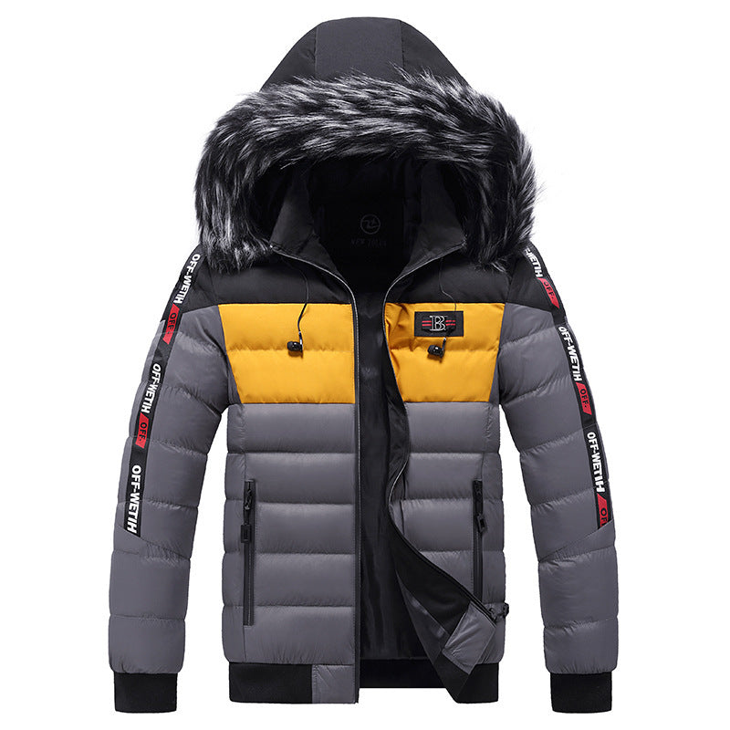 Veste à capuche pour jeunes hommes, épais, hiver