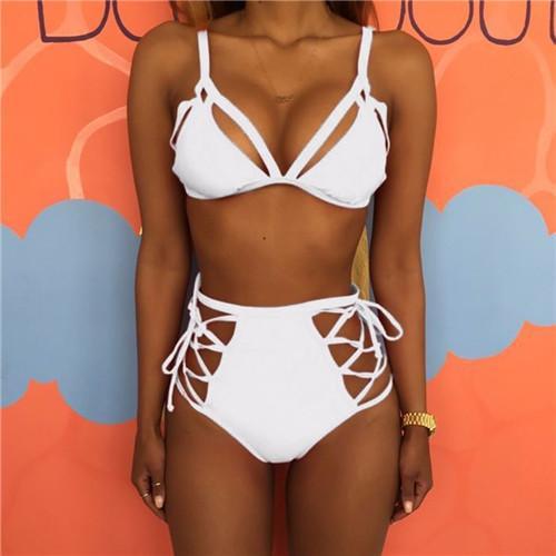 Professional Multi-String Bikini - Nylon (80% Content, S-XL, Quick-Drying Sexy Backless, European American, Chest Pad Support)