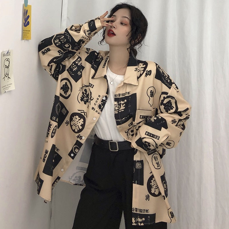 Harajuku Streetwear - Stylish Ladies' Shirts