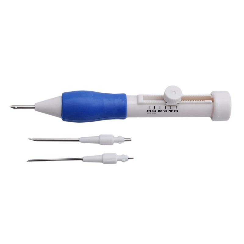 Embroidery Needle Set - Adjustable Punch Needle Tool with 3 Interchangeable Tips