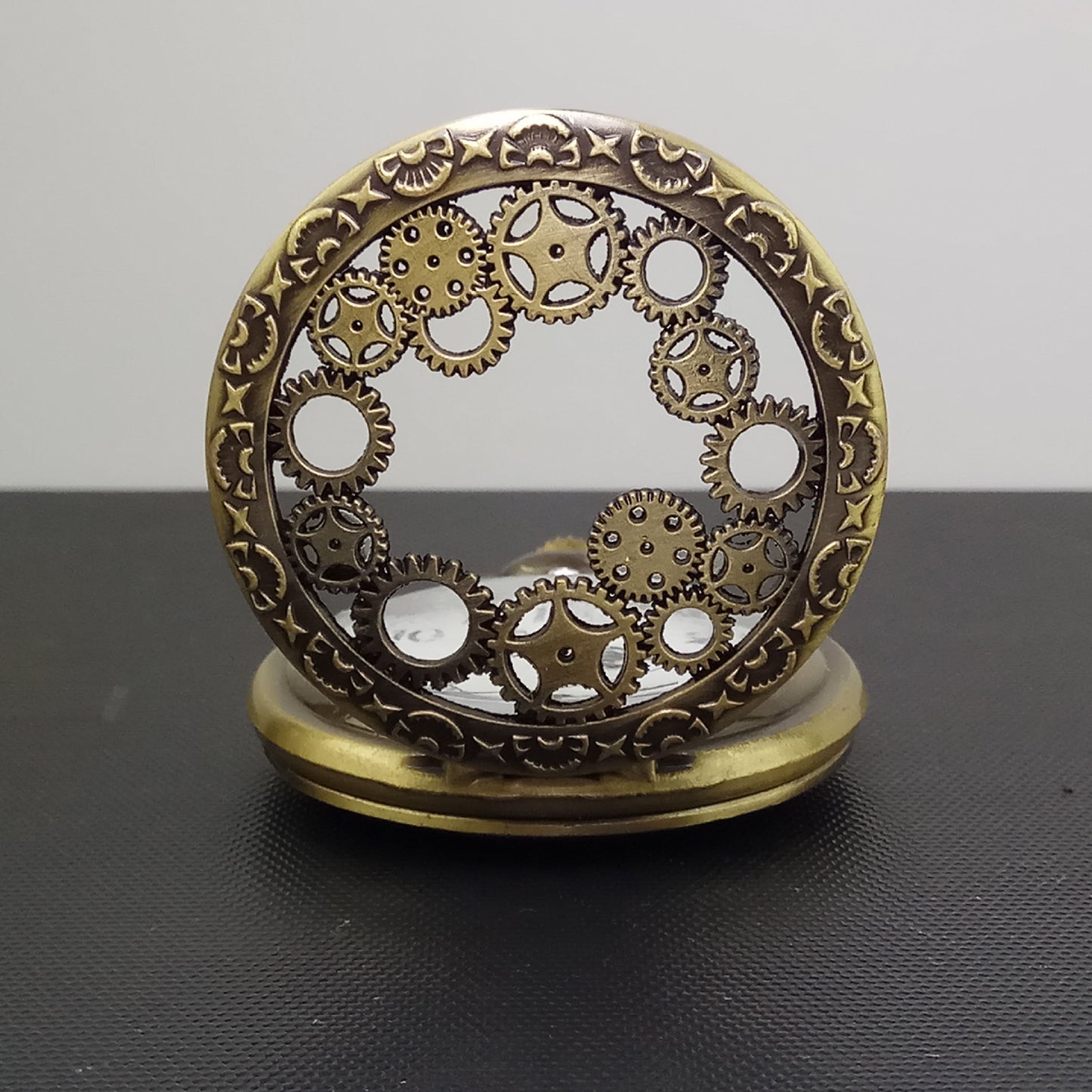 Vintage Classic Large Gear Hollow Pocket Watch - Industrial Elegant Modern Functional Sophisticated Statement Exquisite Impressive