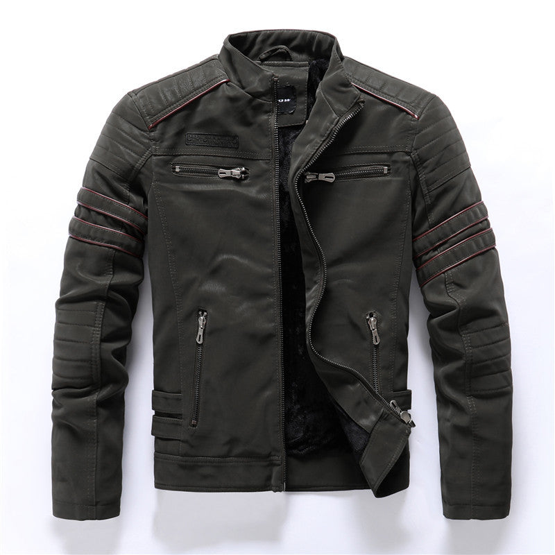 Vestes en cuir PU pour hommes, manteaux à la mode