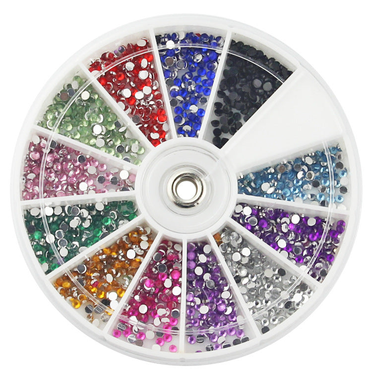 Professional Rhinestone Set - 12 Colors 1.5mm Domestic | Easy Application DIY Nail Decoration