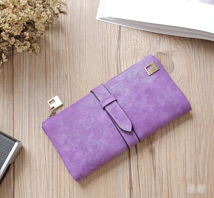 Leather Zipper Long Women's Wallet