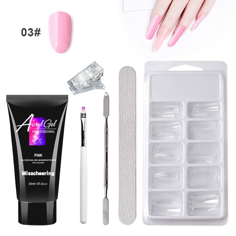 Painless Crystal Extension Gel Set - Quick Model Without Paper Holder | Professional Nail Art
