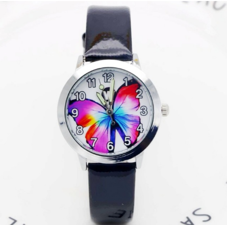 Children's Watches Kids Quartz Watch Student Girls Quartz-Watch Cute Colorful Butterfly Dial Waterproof Watch - Playful Educational Fun Adorable Vibrant Durable