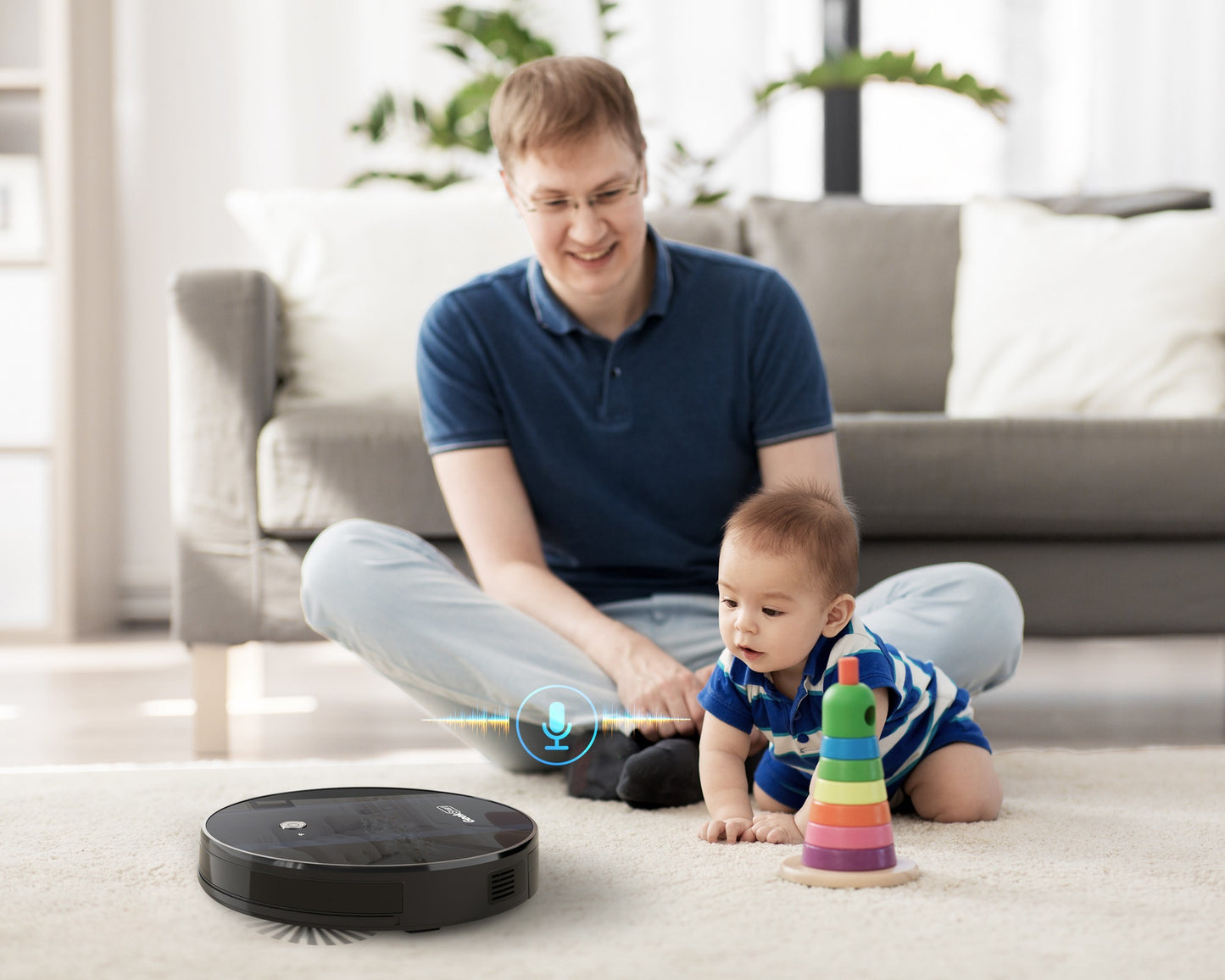 Geek Smart robotdammsugare G6 Plus, ultratunn, 1800Pa stark sugkraft, automatisk självladdning, Wi-Fi-anslutning, appkontroll, anpassad rengöring, utmärkt för hårda golv till mattor