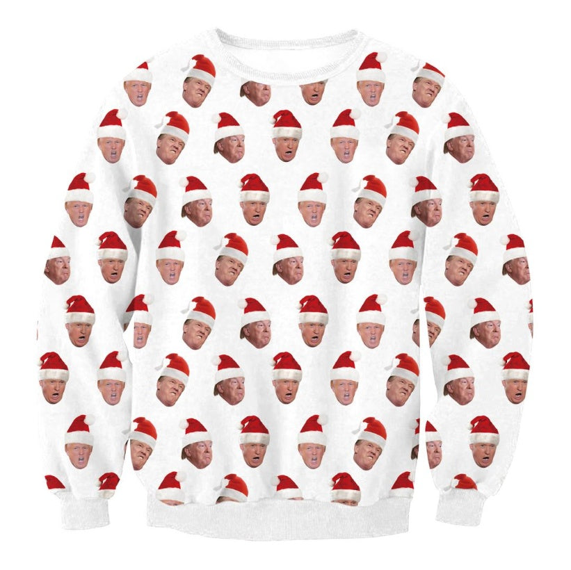 Funny Christmas Sweater Holiday Santa Elf Funny Women Men Sweaters Tops Autumn Winter Clothes for Winter