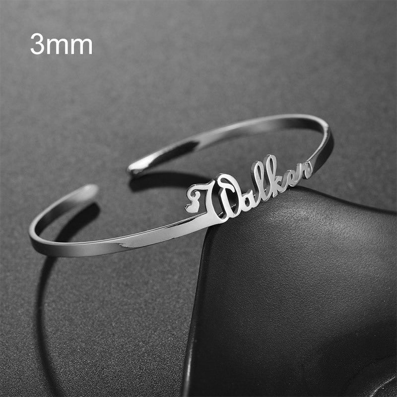 Electroplated English Alphabet Bracelet