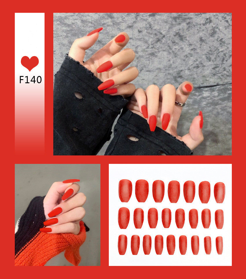 Professional Scrub Ballet Press-On Nails - 24 Pieces F122-F144 | Nail Tools Category