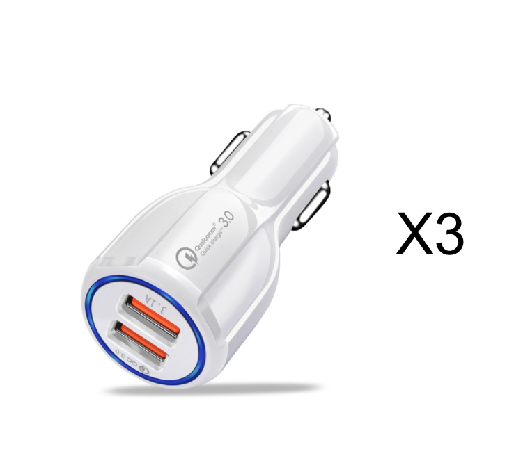 Quick Charge 3.0 billaddare för mobiltelefon Dubbel usb billaddare Qualcomm Qc 3.0 snabbladdningsadapter Mini usb billaddare