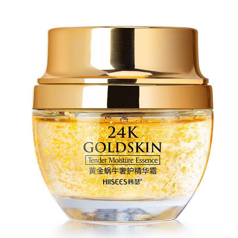 24K guld ansiktskräm Torr hudvård Whitening Snigel Brightening
