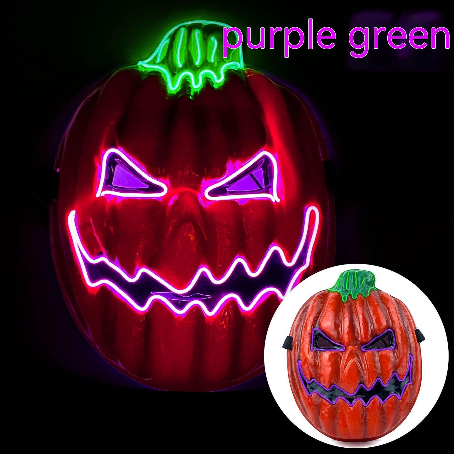 Boule de fête d'Halloween tête de citrouille horreur LED lumineuse