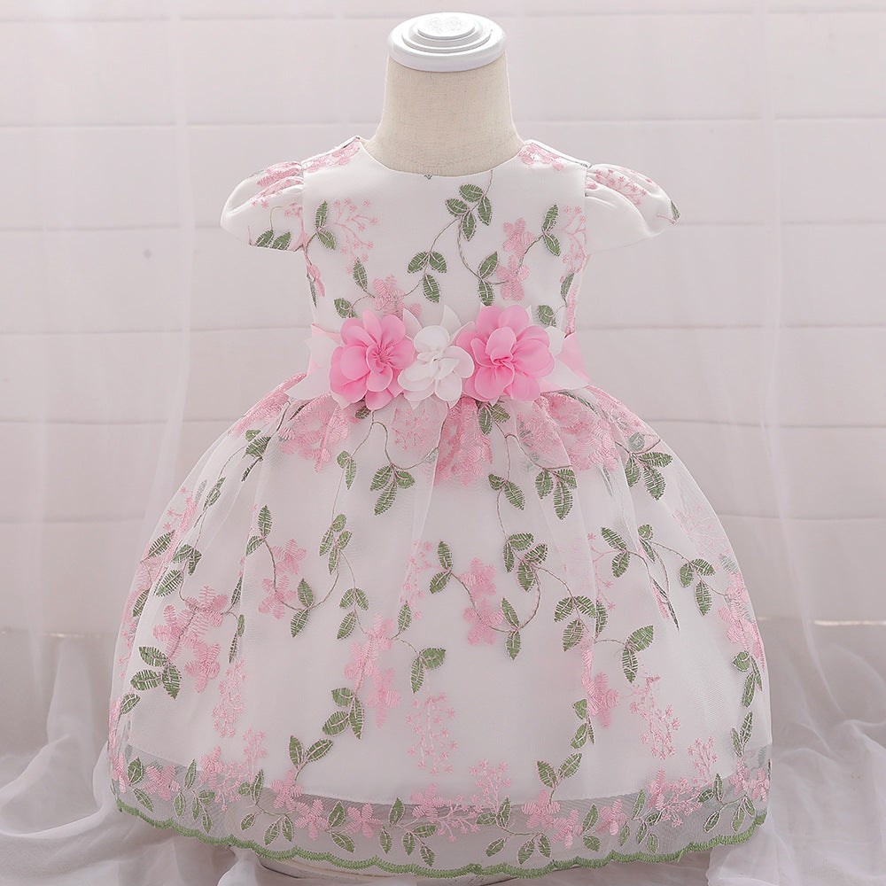 Summer Children's Clothing - New Baby Birthday Party Wedding Dress Skirt Girls Fluffy Dress