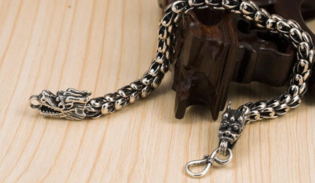 S925 silver djärvt dominerande armband för mäns kran