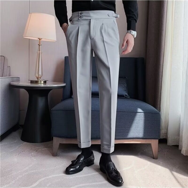 Pantalon de costume d'affaires de style britannique pour hommes
