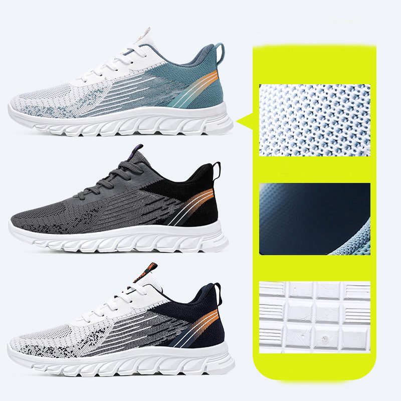 Sneakers för män Mode Skor med vågig botten Sport Löpning Promenadskor