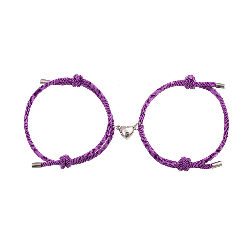 Enkelt Nylon Love Magnetic Armband
