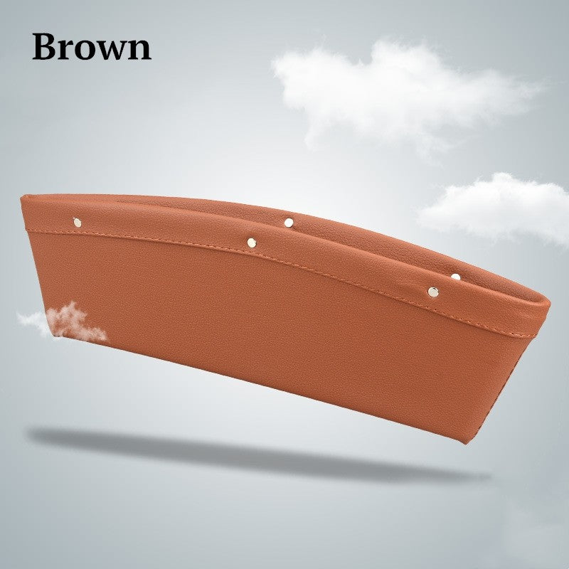 Car Organizer Box Caddy Catcher PU Läder Seat Gap Storage Bag