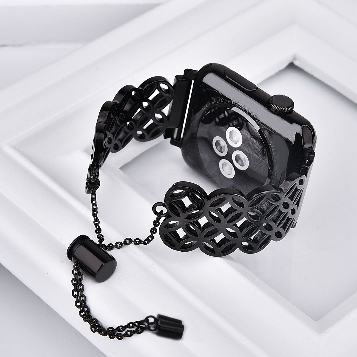 Compatible avec Apple, bracelets à fleurs papillon de haute qualité pour montre, Bracelet en acier inoxydable pour la série Iwatch