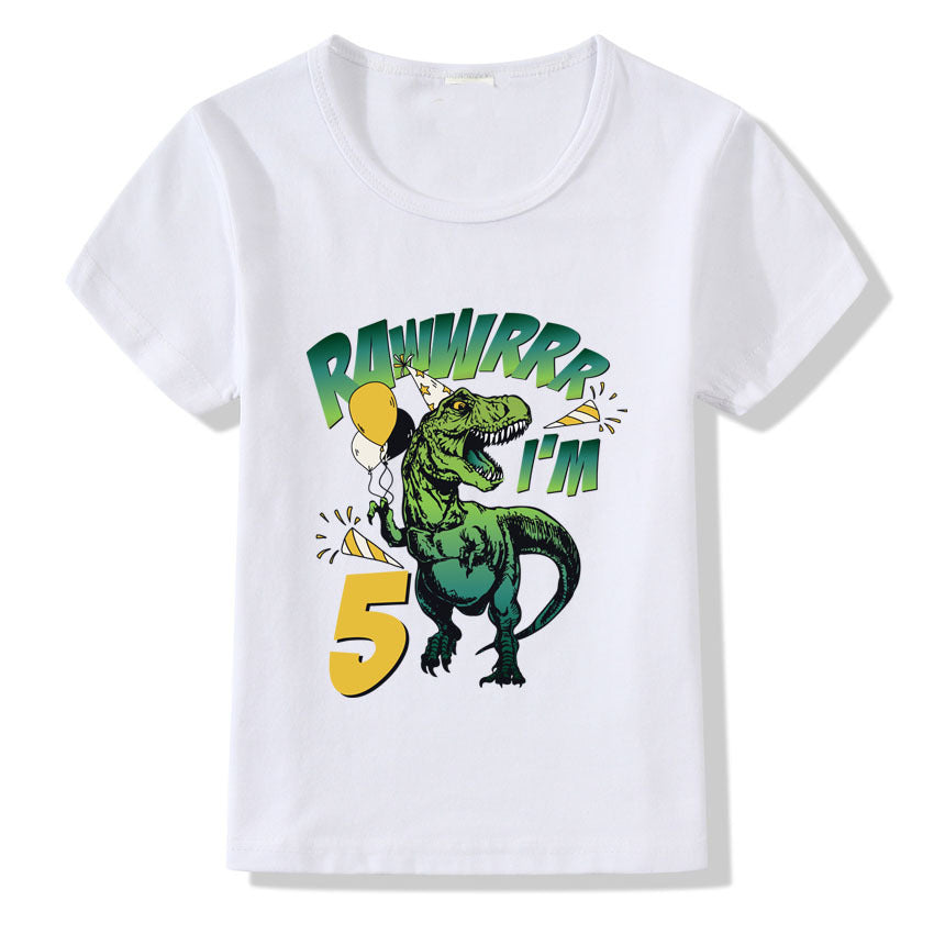 T-shirt pour enfants Numéros 1-9 T-shirt d'anniversaire