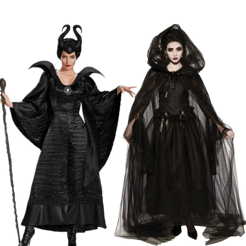 Halloween Maleficent Cosplay kostymer Skräck kläder Set