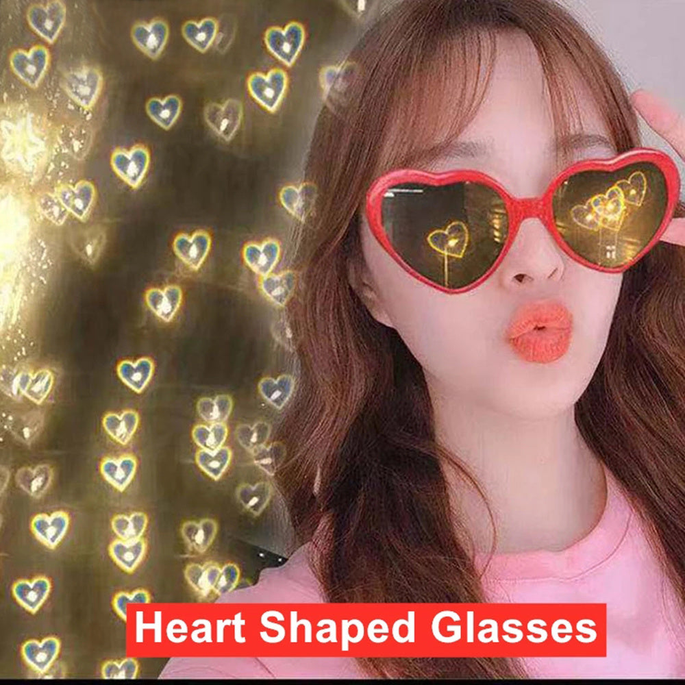 Heart-Shaped Light Love Special Effects Glasses Love Glasses Fashion Sunglasses