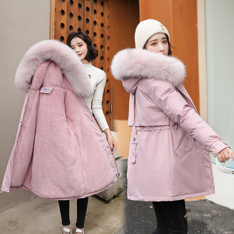Mid-Length Plus Velvet Thick Anti-Season Korean Cotton Coat - Luxury Comfort High-Quality Elegant Sophisticated Versatile