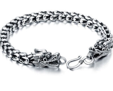 S925 silver djärvt dominerande armband för mäns kran