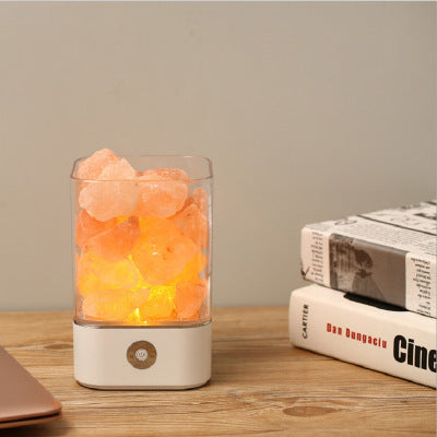USB Crystal Light Himalayan Salt LED-lampa