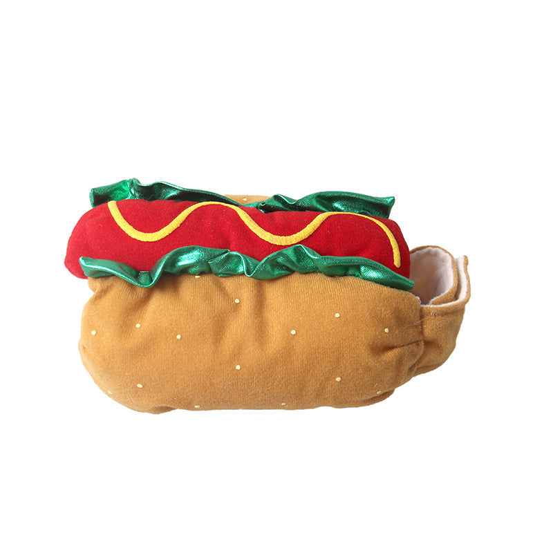 Pet Dog and Cat Costume - Cute Hot Dog Sandwich Costume, Funny Hot Dog Clothes, Cat Costume