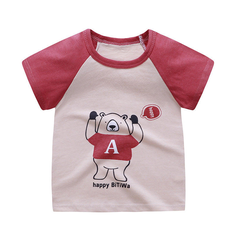 barn-t-shirt i bomull med kort ärm