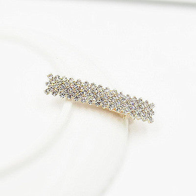 Koreanska hårtillbehör Rhinestone Bangs Clip