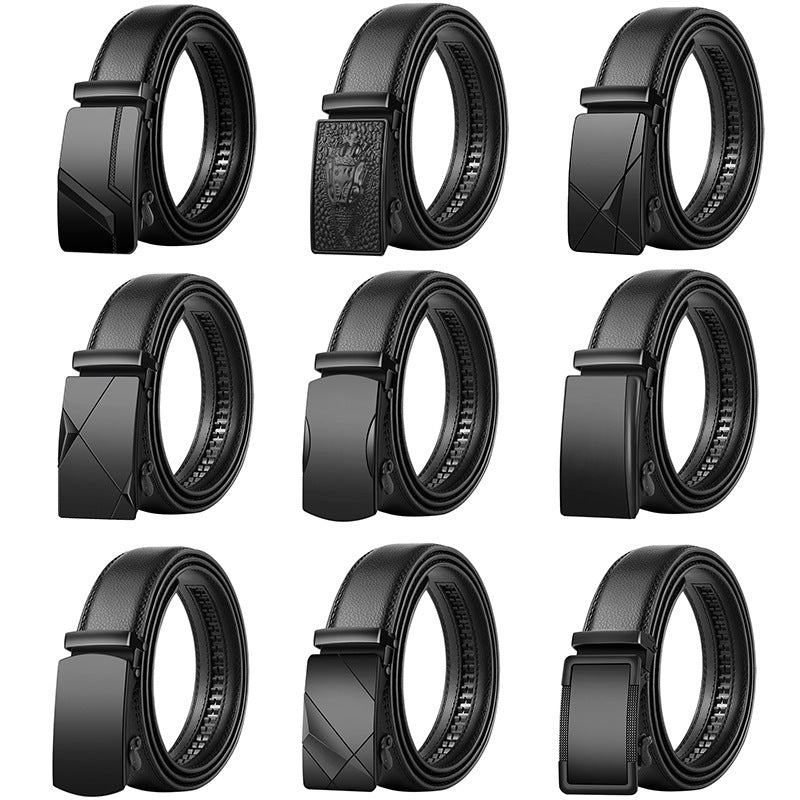 Men's Korean Style Leather Belt Automatic Buckle - Global Fashion