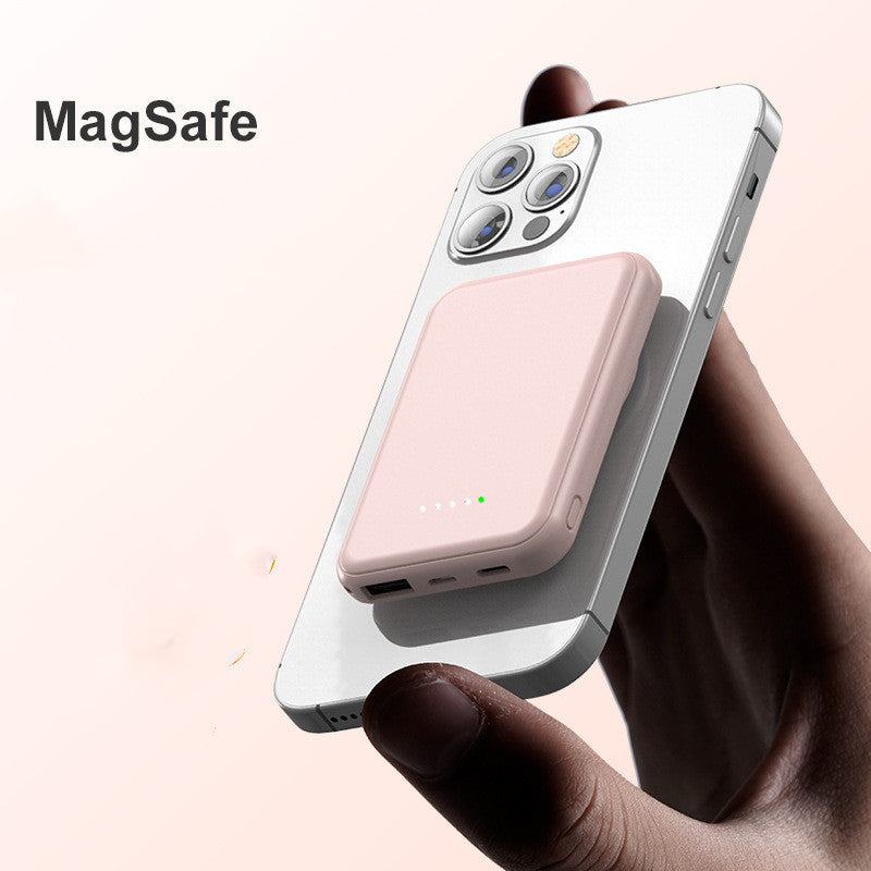 Mini snabbladdning Magnetisk trådlös kraftbank 5000 MAh Portabel