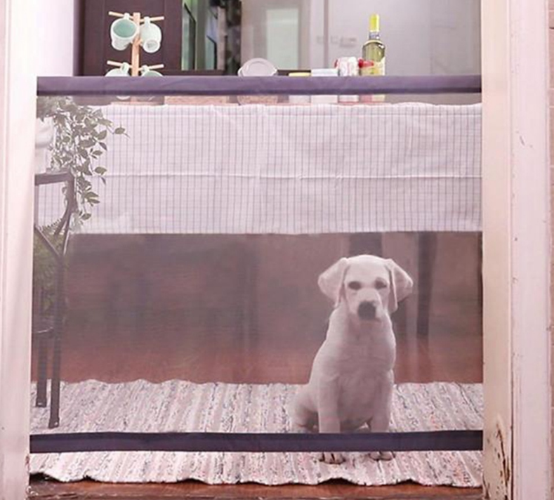 Hunden hindrar säkerhetsstängsel