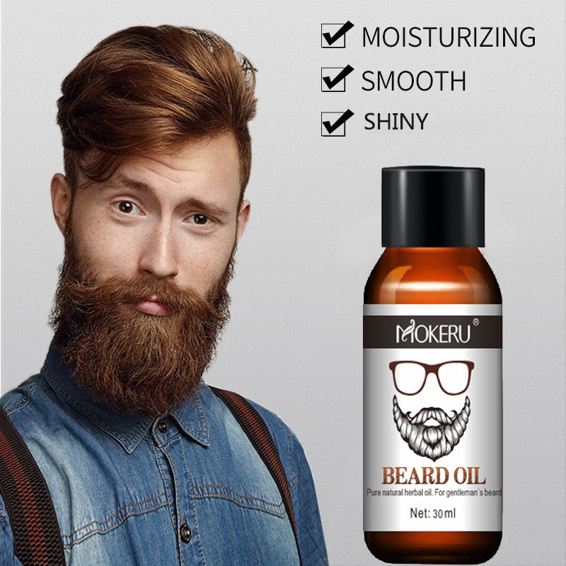 Mokeru Organic Beard Growth Oil - Natural Argan & Jojoba Formula