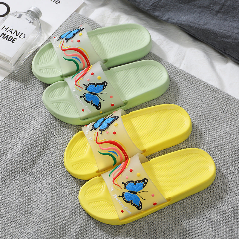 Female Household Butterfly Indoor And Outdoor Home Bathroom Bathing Non-Slip Sandals