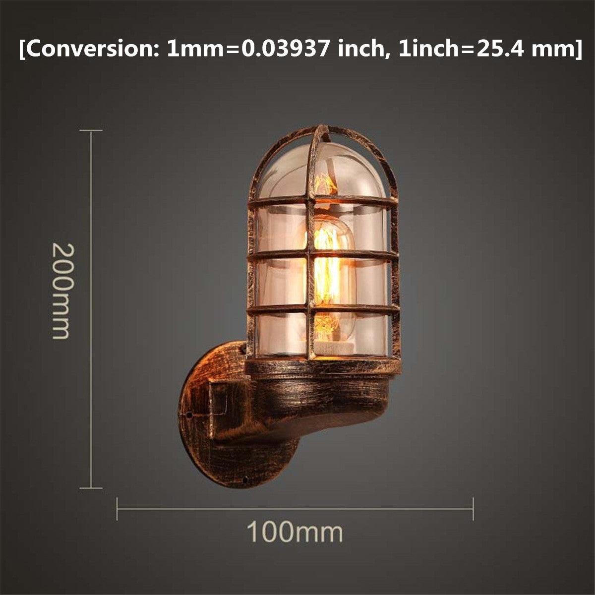 Outdoor Lighting for Cafe Bar - Vintage Glass Metal Wall Light