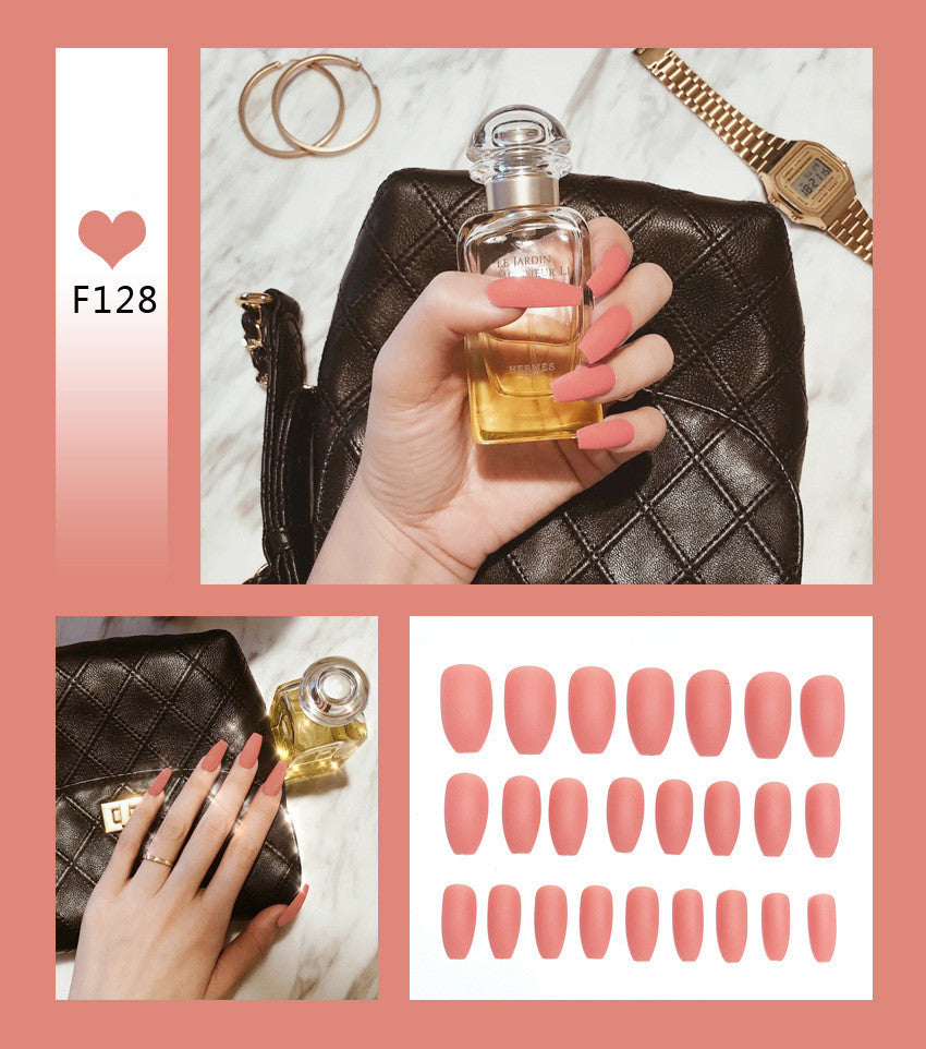 Professional Scrub Ballet Press-On Nails - 24 Pieces F122-F144 | Nail Tools Category